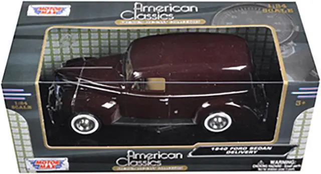 Alt view image 3 of 3 - 1940 Ford Sedan Delivery Brown 1/24 Diecast Model Car by Motormax