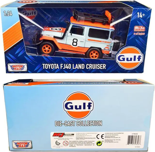 Alt view image 4 of 5 - Toyota FJ40 Land Cruiser #8 "Gulf Oil"  White Limited Edition to 2,400 pieces Worldwide 1/24 Diecast Car by Motormax