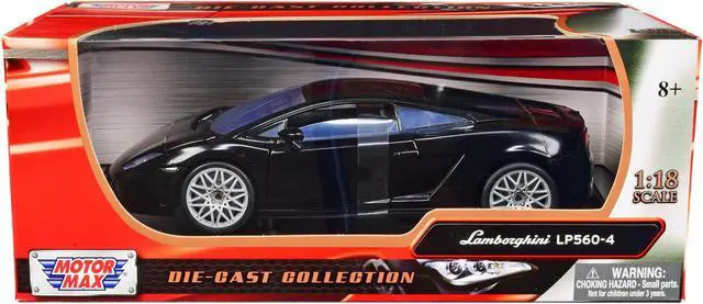 Main image of Lamborghini LP 560-4 Black 1/18 Diecast Car Model by Motormax