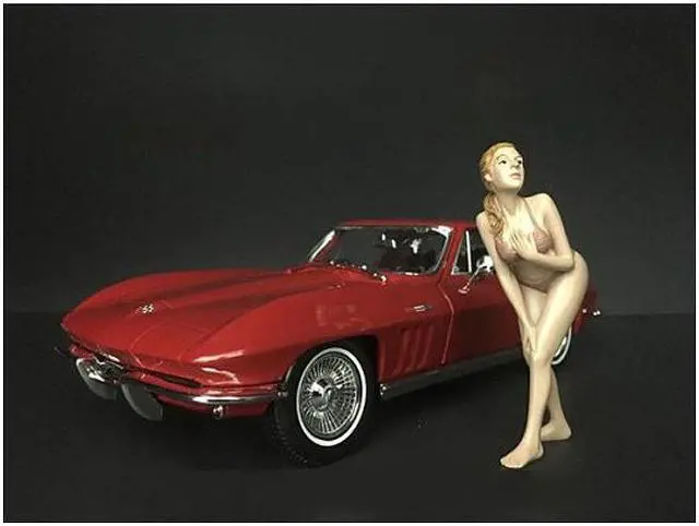 Alt view image 4 of 5 - American Diorama 38169 May Bikini Calendar Girl Figure for 1 isto 18 Diecast Model Car