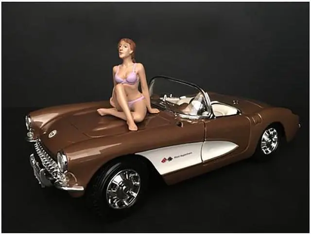 Alt view image 6 of 6 - September Bikini Calendar Girl Figurine for 1/24 Scale Models by American Diorama