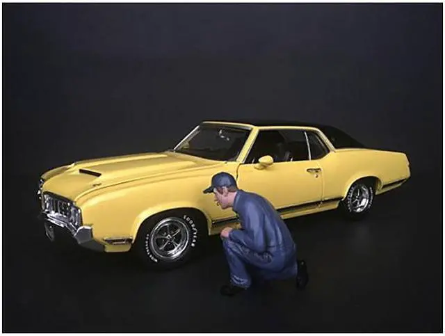 Alt view image 6 of 6 - Mechanic Juan with Lug Wrench Figurine for 1/24 Scale Models by American Diorama