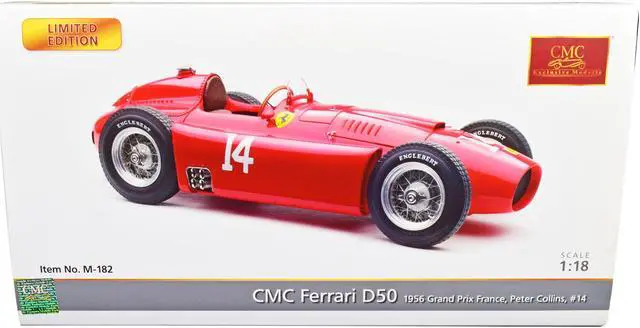 Alt view image 2 of 3 - 1956 Ferrari Lancia D50 #14 Peter Collins GP France Limited Edition to 1,500 pieces 1/18 Diecast Model by CMC