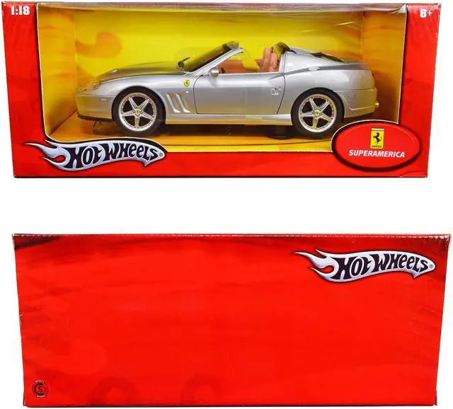 Alt view image 8 of 9 - Hot wheels J2873s Ferrari Super America Diecast Model Silver 1-18 Diecast Model Car