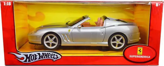 Alt view image 6 of 9 - Hot wheels J2873s Ferrari Super America Diecast Model Silver 1-18 Diecast Model Car