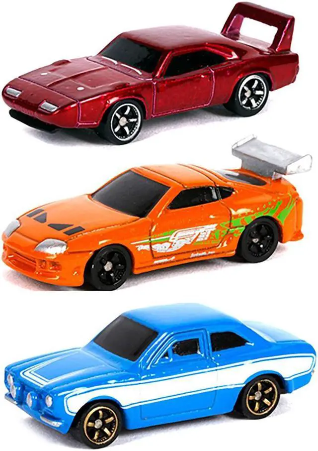 Alt view image 2 of 15 - "Fast & Furious" 3 piece Set "Nano Hollywood Rides" Series 1 Diecast Model Cars by Jada