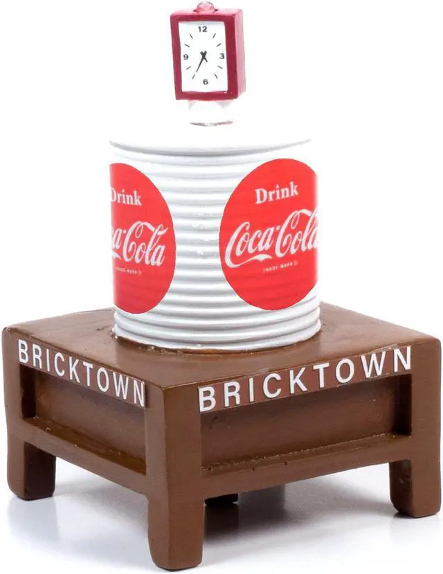 Alt view image 4 of 5 - "Coca-Cola" Water Tower with Light "Bricktown" for 1/87 (HO) Scale Models by Classic Metal Works