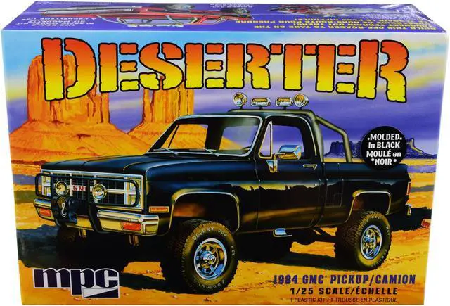 Alt view image 2 of 5 - Skill 2 Model Kit 1984 GMC Pickup Truck (Molded in Black) "Deserter" 1/25 Scale Model by MPC