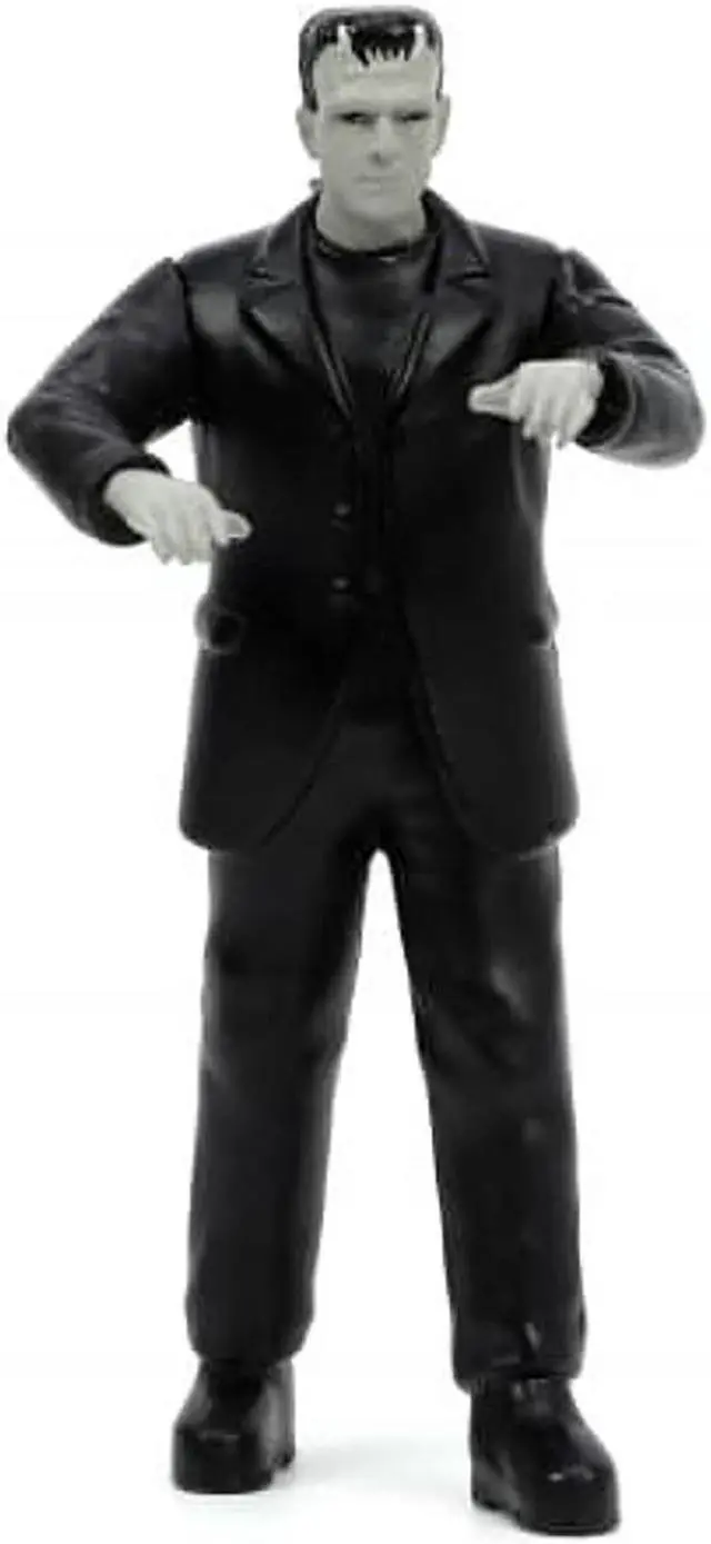 Alt view image 7 of 7 - 1957 Chevrolet Suburban Gray and Black with Graphics and Frankenstein Diecast Figurine "Universal Monsters" "Hollywood Rides" Series 1/24 Diecast Model Car by Jada