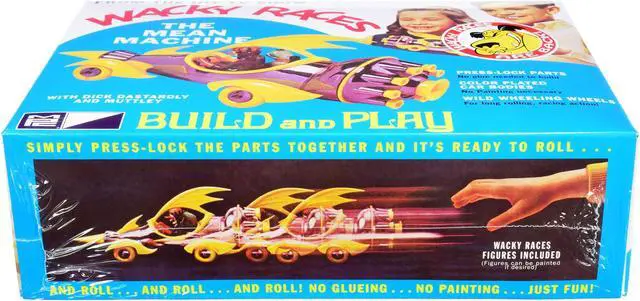 Alt view image 5 of 7 - Skill 2 Snap Model Kit The Mean Machine with Dick Dastardly and Muttley Figurines "Wacky Races" (1968) TV Series 1/25 Scale Model by MPC