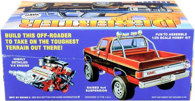 Alt view image 4 of 6 - Skill 2 Model Kit 1984 GMC Pickup Truck (Molded in White) "Deserter" 1/25 Scale Model by MPC