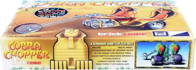 Alt view image 4 of 6 - Skill 2 Model Kit Cobra Chopper "Trick Trikes" Series 1/25 Scale Model by MPC