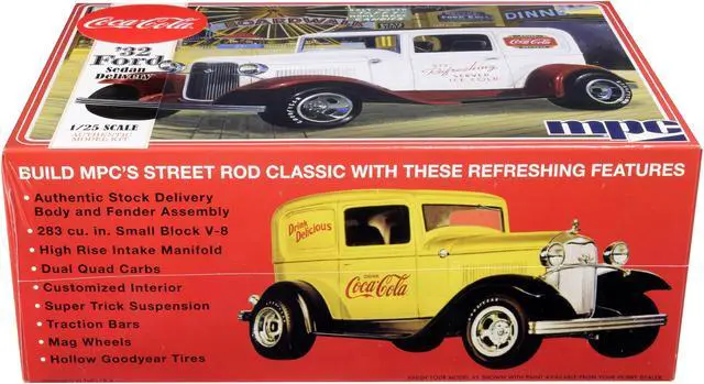 Alt view image 6 of 8 - Skill 3 Model Kit 1932 Ford Sedan Delivery \Coca-Cola\ 1/25 Scale Model by MPC"""