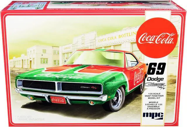 Alt view image 3 of 6 - Skill 3 Snap Model Kit 1969 Dodge Charger RT "Coca-Cola" 1/25 Scale Model by MPC