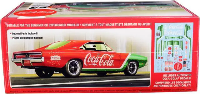 Alt view image 5 of 6 - Skill 3 Snap Model Kit 1969 Dodge Charger RT "Coca-Cola" 1/25 Scale Model by MPC