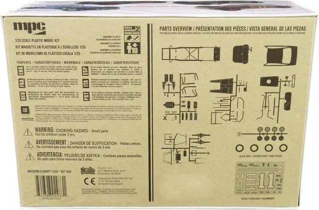 Alt view image 5 of 5 - Skill 2 Model Kit Chevrolet Vega Modified "Rat Trap" 1/25 Scale Model by MPC