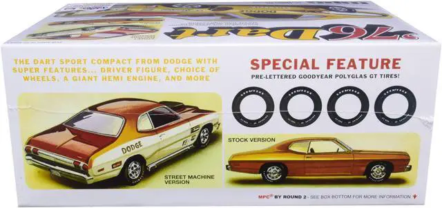 Alt view image 5 of 6 - Skill 2 Model Kit 1976 Dodge Dart Sport with Two Figurines 3 in 1 Kit 1/25 Scale Model by MPC