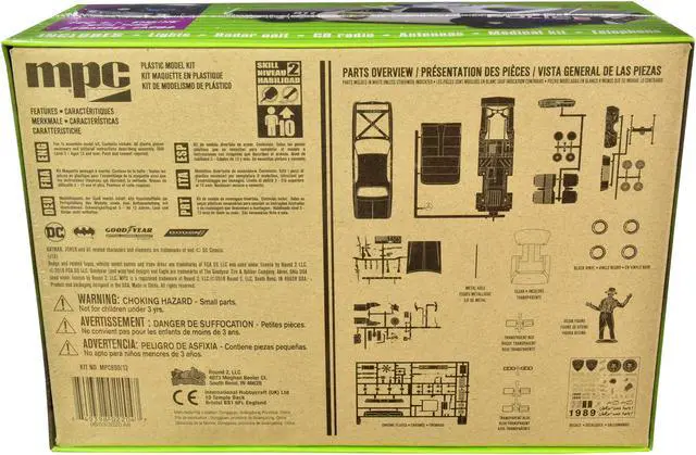 Alt view image 7 of 7 - Skill 2 Model Kit 1977 Dodge Monaco with Joker Resin Figurine \Batman\ 3-in-1 Kit 1/25 Scale Model by MPC"""