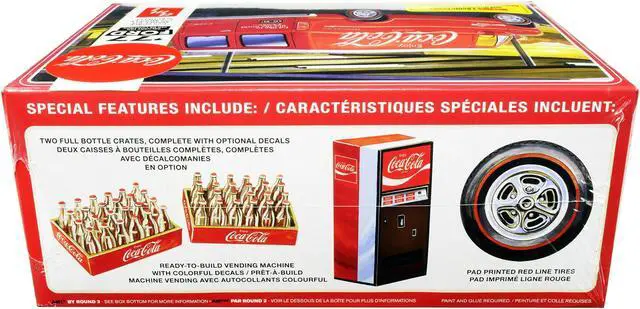 Alt view image 5 of 7 - Skill 3 Model Kit 1977 Ford Delivery Van with 2 Bottles Crates and Vending Machine "Coca-Cola" 1/25 Scale Model by AMT