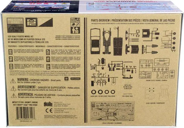 Alt view image 6 of 6 - Skill 2 Model Kit 1972 Chevrolet Vega Pro Stock Bill "Grumpy" Jenkins' "Legends of the Quarter Mile" 1/25 Scale Model by MPC