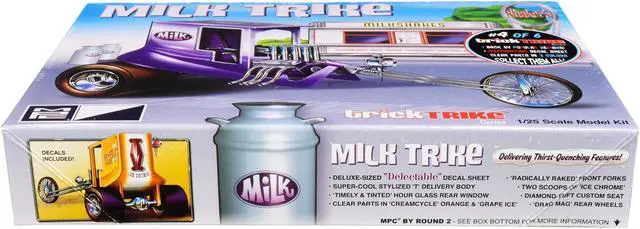 Alt view image 4 of 6 - Skill 2 Model Kit Milk Trike "Trick Trikes" Series 1/25 Scale Model by MPC