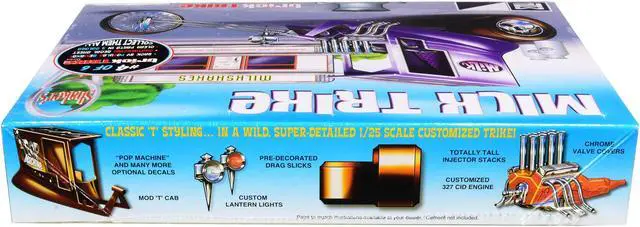 Alt view image 5 of 6 - Skill 2 Model Kit Milk Trike "Trick Trikes" Series 1/25 Scale Model by MPC