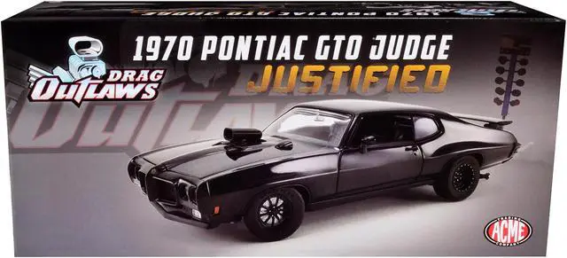 Alt view image 11 of 14 - 1970 Pontiac GTO Judge "Justified" Black "Drag Outlaws" Series Limited Edition to 564 pieces Worldwide 1/18 Diecast Model Car by ACME