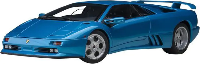 Alt view image 7 of 15 - Lamborghini Diablo SE30 Blu Sirena Blue Metallic 1/18 Model Car by Autoart