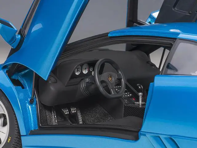 Alt view image 10 of 15 - Lamborghini Diablo SE30 Blu Sirena Blue Metallic 1/18 Model Car by Autoart