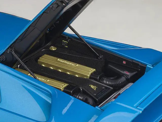 Alt view image 11 of 15 - Lamborghini Diablo SE30 Blu Sirena Blue Metallic 1/18 Model Car by Autoart