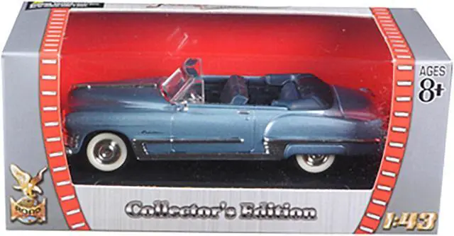 Alt view image 3 of 3 - 1949 Cadillac Coupe DeVille Convertible Blue Metallic 1/43 Diecast Model Car by Road Signature