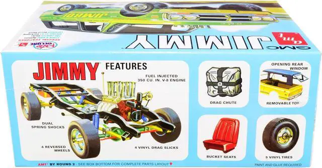 Alt view image 5 of 6 - Skill 2 Model Kit 1972 GMC Jimmy Pickup Truck 2-in-1 Kit 1/25 Scale Model by AMT