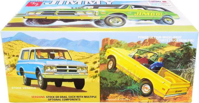 Alt view image 4 of 6 - Skill 2 Model Kit 1972 GMC Jimmy Pickup Truck 2-in-1 Kit 1/25 Scale Model by AMT