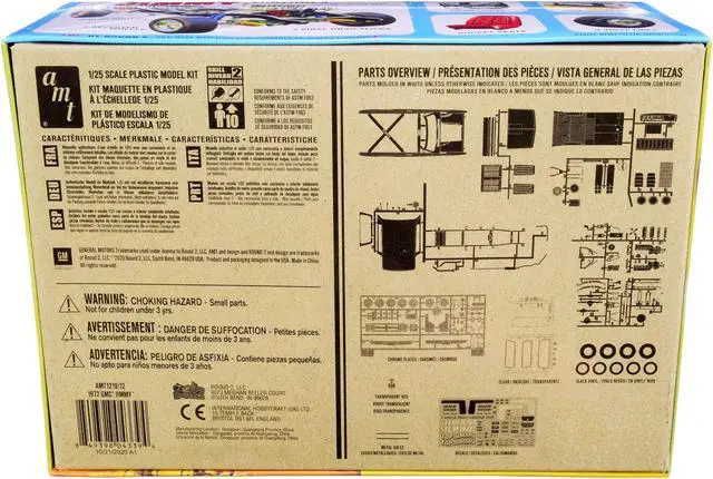 Alt view image 6 of 6 - Skill 2 Model Kit 1972 GMC Jimmy Pickup Truck 2-in-1 Kit 1/25 Scale Model by AMT