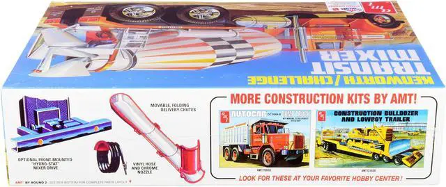 Alt view image 5 of 6 - Skill 3 Model Kit Kenworth / Challenge Transit Cement Mixer Truck 1/25 Scale Model by AMT
