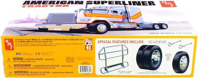 Alt view image 5 of 5 - Skill 3 Model Kit American Superliner Semi Tractor 1/24 Scale Model by AMT