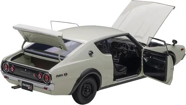 Alt view image 8 of 15 - Nissan Skyline 2000GT-R (KPGC110) RHD (Right Hand Drive) White 1/18 Model Car by Autoart