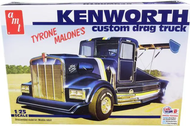 Alt view image 3 of 6 - Skill 3 Model Kit Tyrone Malone's Kenworth Custom Drag Truck 1/25 Scale Model by AMT
