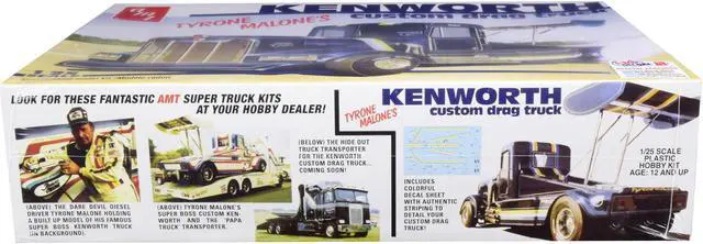 Alt view image 4 of 6 - Skill 3 Model Kit Tyrone Malone's Kenworth Custom Drag Truck 1/25 Scale Model by AMT