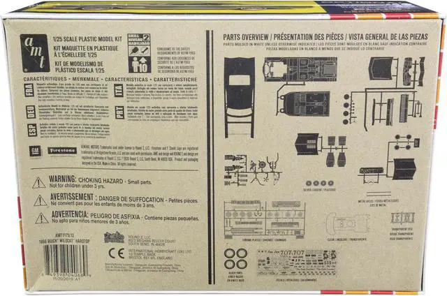 Alt view image 6 of 6 - Skill 2 Model Kit 1966 Buick Wildcat Hardtop 3 in 1 Kit 1/25 Scale Model by AMT