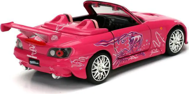 Alt view image 5 of 5 - Suki\'s 2001 Honda S2000 Pink \Fast & Furious\" Movie 1/32 Diecast Model Car by Jada"