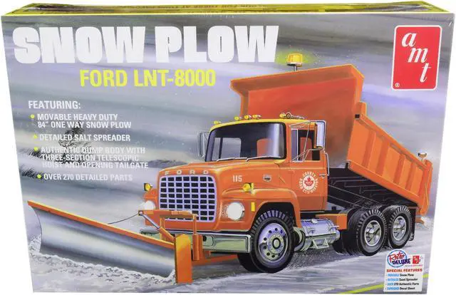 Alt view image 3 of 5 - Skill 3 Model Kit Ford LNT-8000 Snow Plow Truck 1/25 Scale Model by AMT