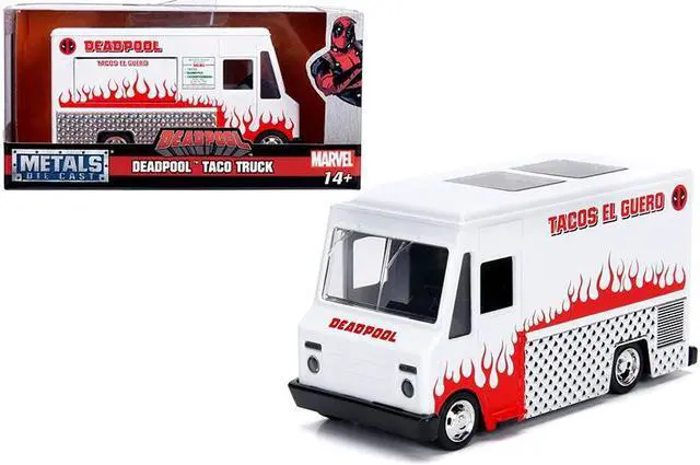 Alt view image 3 of 6 - Deadpool Taco Truck White "Marvel" Series 1/32 Diecast Model by Jada