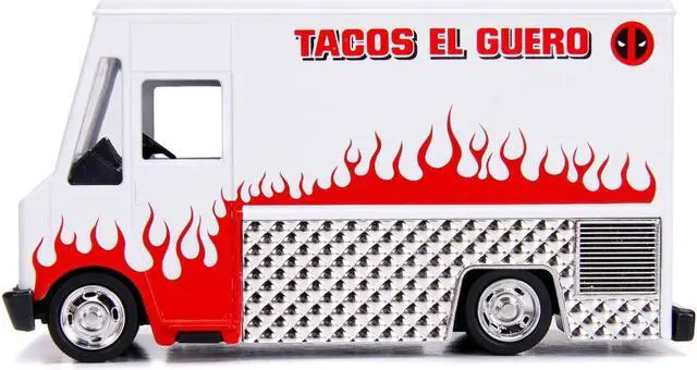 Alt view image 4 of 6 - Deadpool Taco Truck White "Marvel" Series 1/32 Diecast Model by Jada