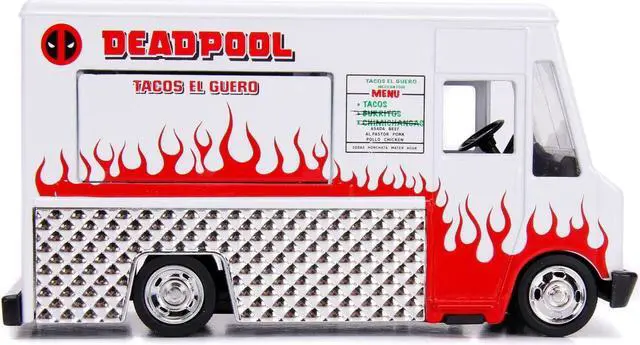 Alt view image 5 of 6 - Deadpool Taco Truck White "Marvel" Series 1/32 Diecast Model by Jada
