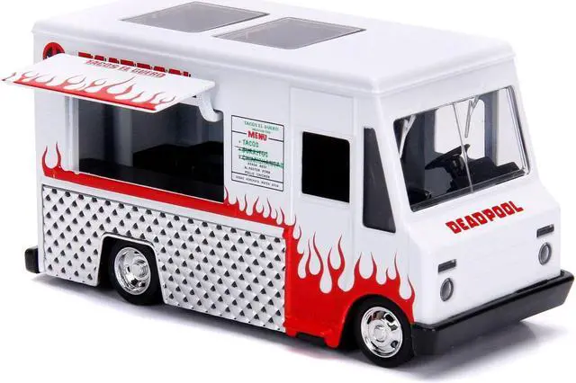 Alt view image 6 of 6 - Deadpool Taco Truck White "Marvel" Series 1/32 Diecast Model by Jada
