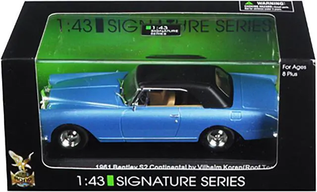 Alt view image 6 of 6 - 1961 Bentley Continental S2 Park Ward Blue 1/43 Diecast Model Car by Road Signature