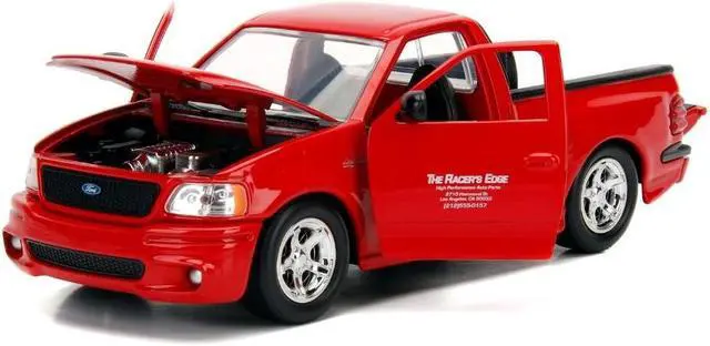 Alt view image 3 of 6 - Brian\'s Ford F-150 SVT Lightning Pickup Truck Red \Fast & Furious\" Movie 1/24 Diecast Model Car by Jada"