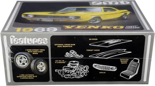 Alt view image 5 of 7 - Skill 2 Model Kit 1969 Chevrolet Camaro Yenko 1/25 Scale Model by AMT