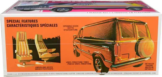 Alt view image 4 of 6 - Skill 2 Model Kit 1977 Ford "Cruising Van" 1/25 Scale Model by AMT